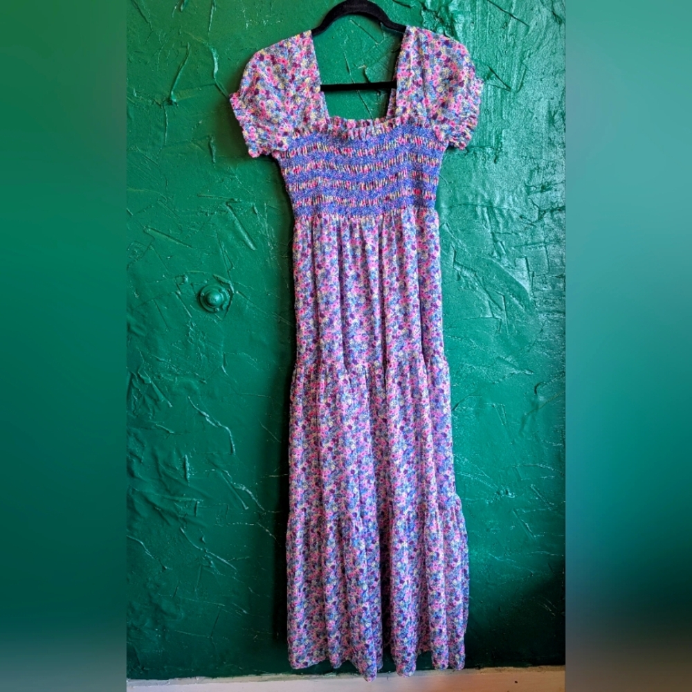 Buddy Love Pink and Purple Floral Maxi Dress